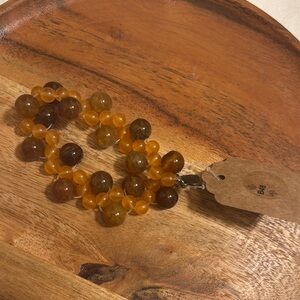 Brown Amber Beaded Bracelet Jewelry